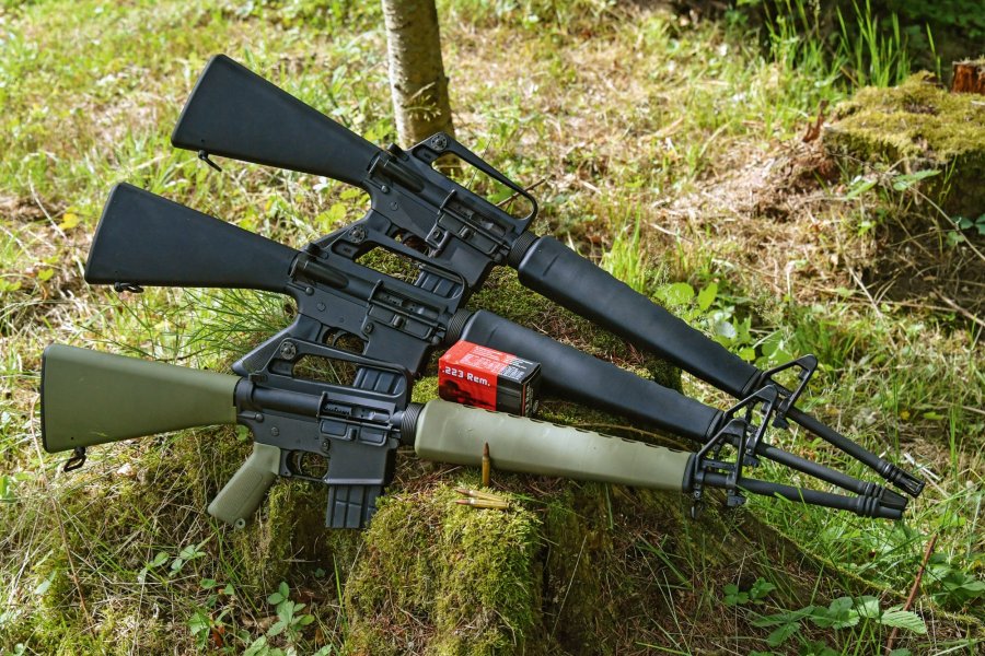 “Retro” test: Brownells and Troy AR-15s  3 Brownells Retro-ARs.