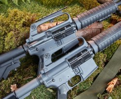 “Retro” test: Brownells and Troy AR-15s  Troy AR-15, carrying handles