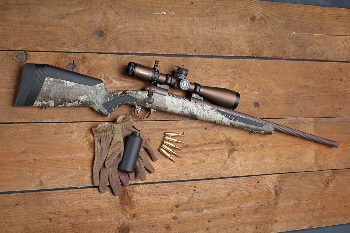 Savage 110 High Country in 6.5mm Creedmoor Savage 110 High Country in 6.5mm Creedmoor equipped with Bushnell Forge riflescope 4.5-27x50.