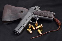 Colt 1911 A war era .45 Colt 1911 A1, one of the longest serving military pistols in history