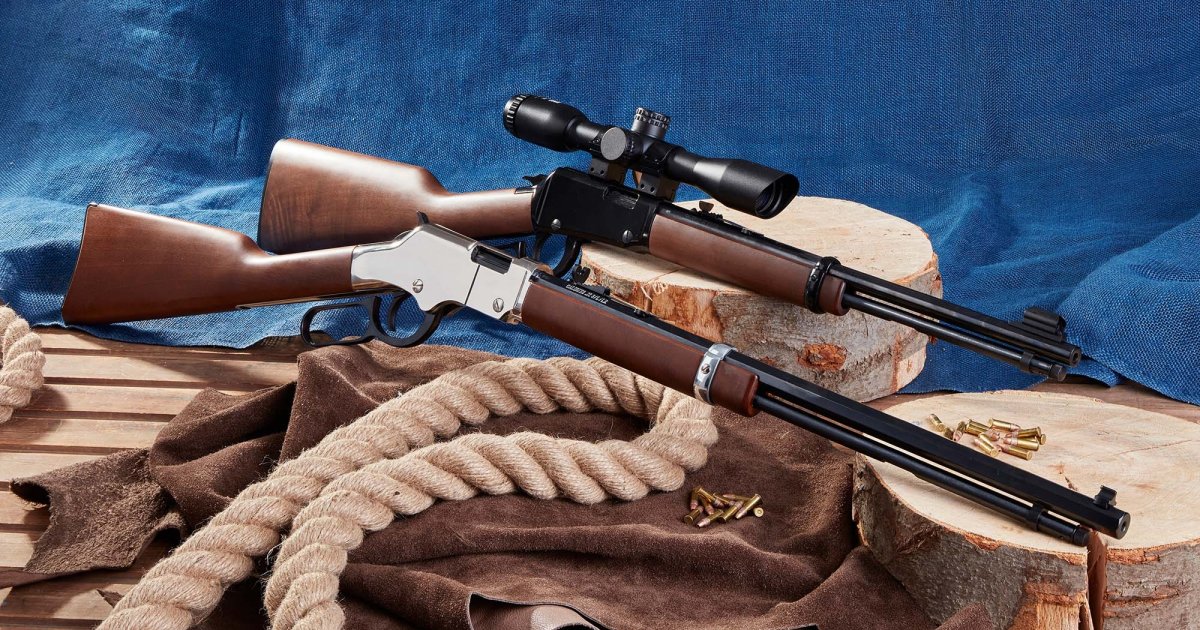 Two different lever-action rifles from Henry Repeating Arms: Golden Boy