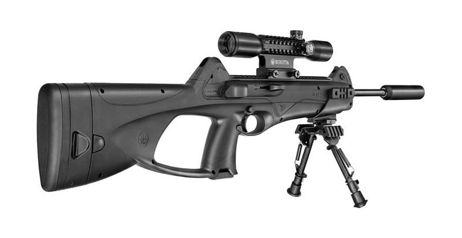 Beretta CX4 Storm in airgun version: the powerful CO2 rifle from Umarex in .177 (4.5 mm) caliber the Beretta CX4 Storm XT comes with bipod