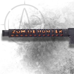Unique-ARs: customized hand guards for AR rifles Barrel with a special muzzle cover