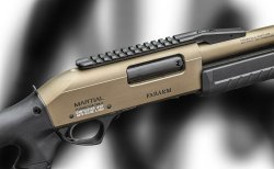 Fabarm Martial Cantilever, accuracy in short barreled shotguns The Ergal 55 action of the Fabarm Martial Cantilever pump action shotgun