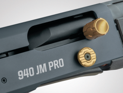 New Mossberg 940 JM Pro autoloading shotgun in 12 gauge Receiver of the Mossberg 940 JM Pro autoloading shotgun