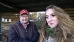 Linda Mellor: working with shotgun coach Iain MacGregor Linda Mellor with shotgun coach Iain MacGregor.