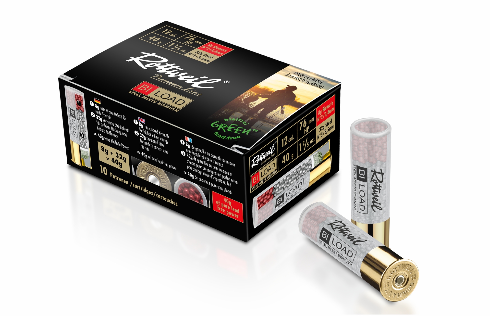 Rottweil BI- et FE- Load en 12/70 et 12/76: les nouvelles cartouches à grenaille de chasse sans plomb de Rottweil Rottweil BI- et FE- Load en 12/70 et 12/76: les nouvelles cartouches à grenaille de chasse sans plomb de Rottweil