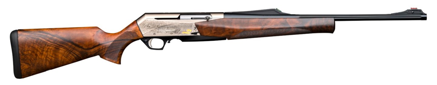 Una carabina semiautomatica Browning con finitura in oro