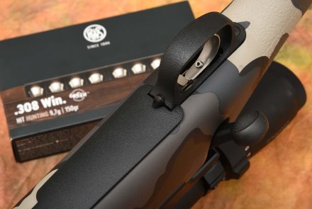Remington Seven Kuiu carabina in calibro .308 Pulsante apertura fondello del Remington Seven Kuiu carabina in calibro .308