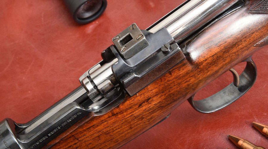 Carabina Rigby .275 dettaglio parallelepipedo