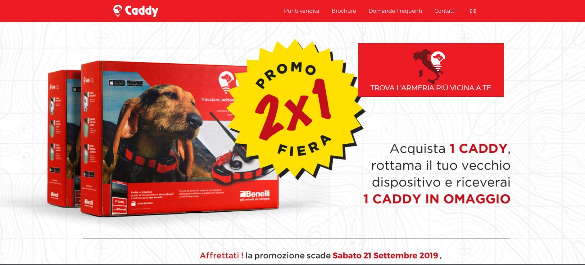 benelli: Benelli collare GPS "Caddy": promozione 2x1 in settembre 2019