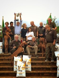 Italia padrona di casa Premiazione gara cinofila