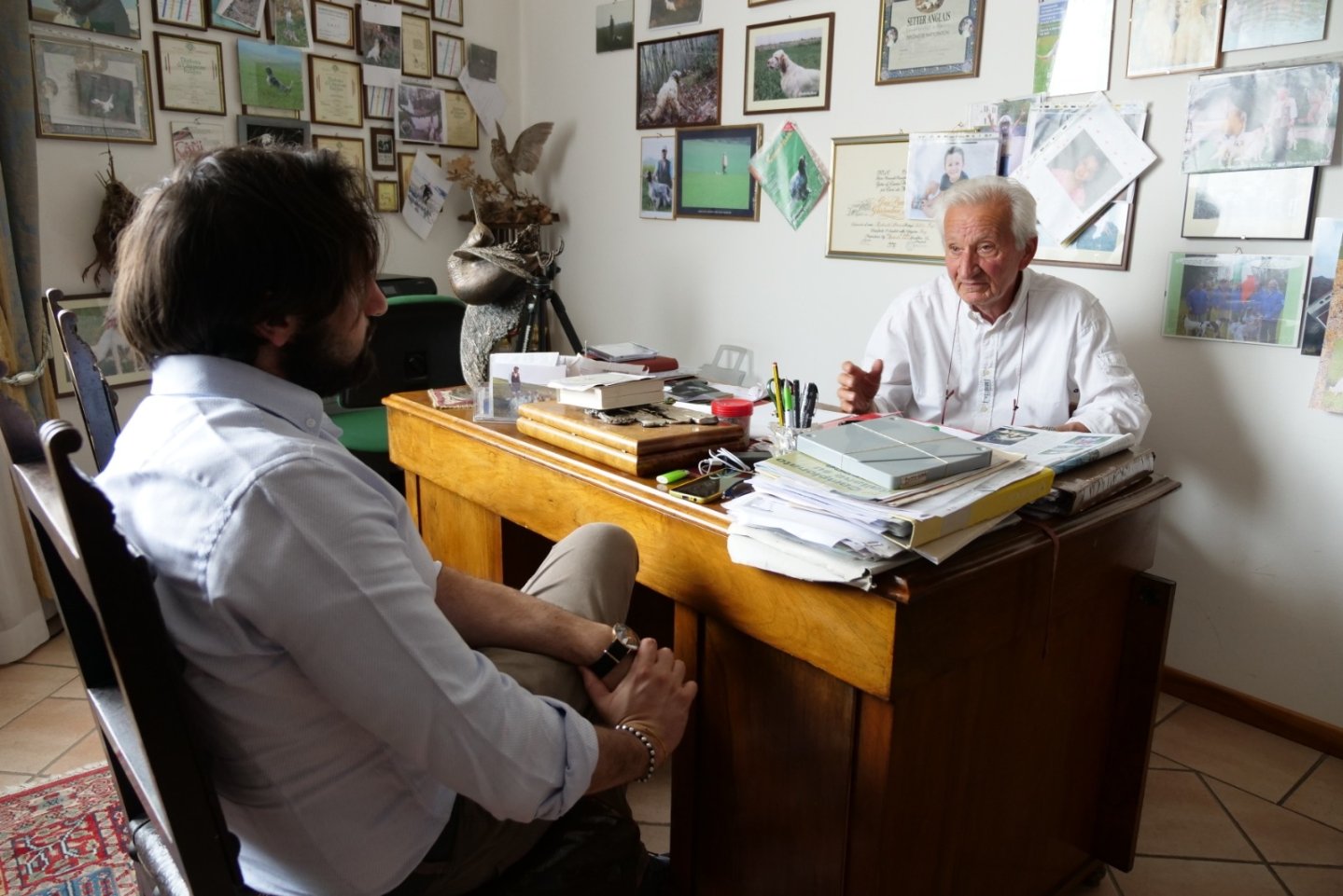 Una vita per il setter inglese: Orlando Fabbri e i suoi Radentis Fabio Antolini e Orlando Fabbri durante l'intervista