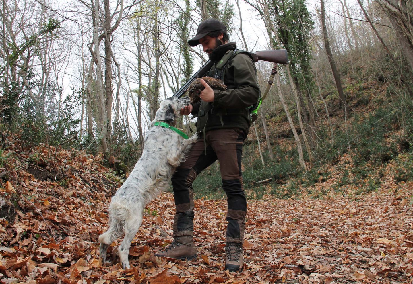 Caccia e cinofilia: recupero e riporto del selvatico Cacciatore con cane e selvatico