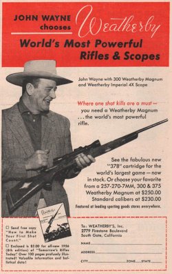 Pubblicità di John Wayne Weatherby