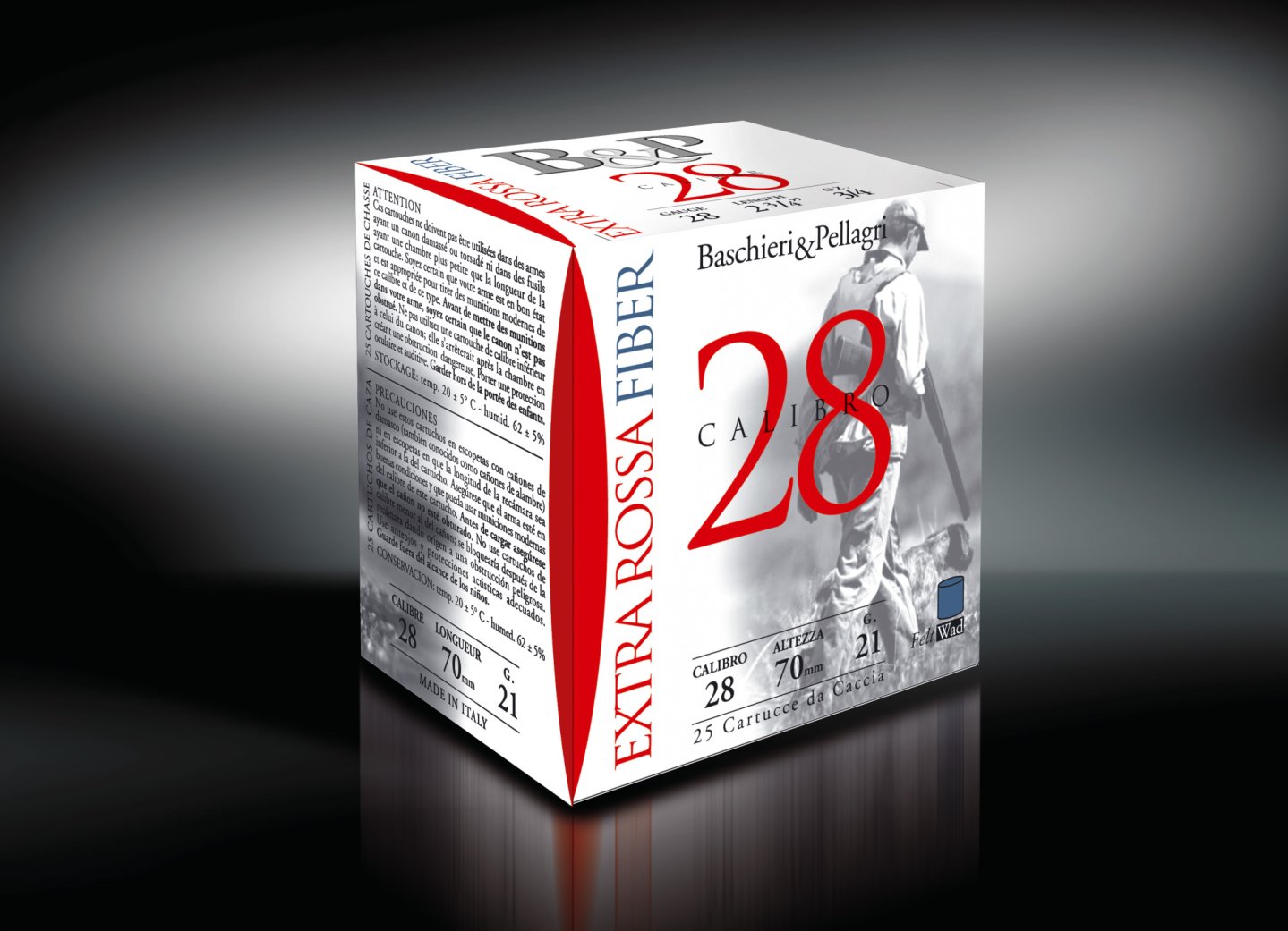 Baschieri & Pellagri Extra Rossa 28 Fiber scatola-munizioni-calibro-28