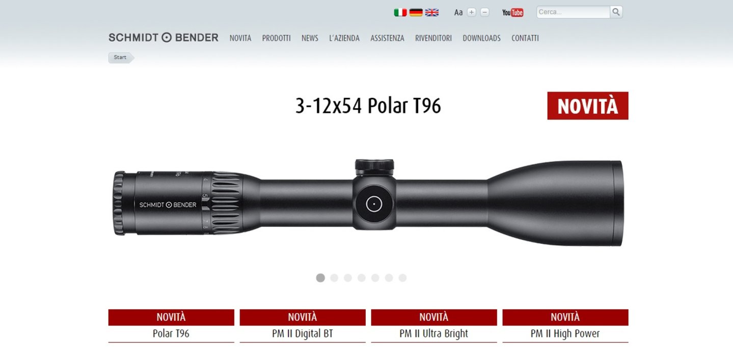 Schmidt un Bender sito in italiano Home del portale italiano di Schmidt und Bender con l'ottica Polar T96 3-12x54