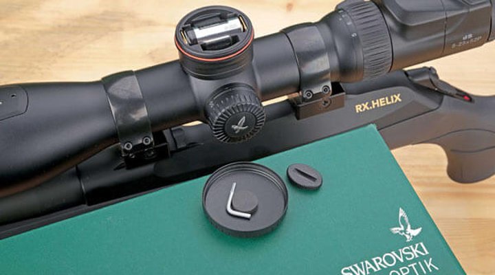 Torrette sul cannocchiale DS Swarovski 5-25 × 52 P per la batteria, strumento di regolazione e correzione di parallasse