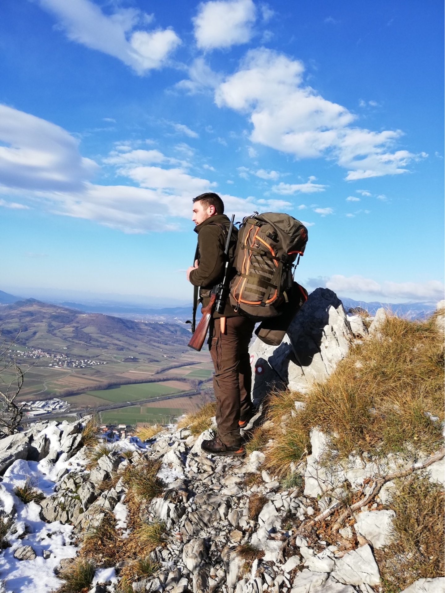Cacciatore sul  Gradiška Tura del Nanos.