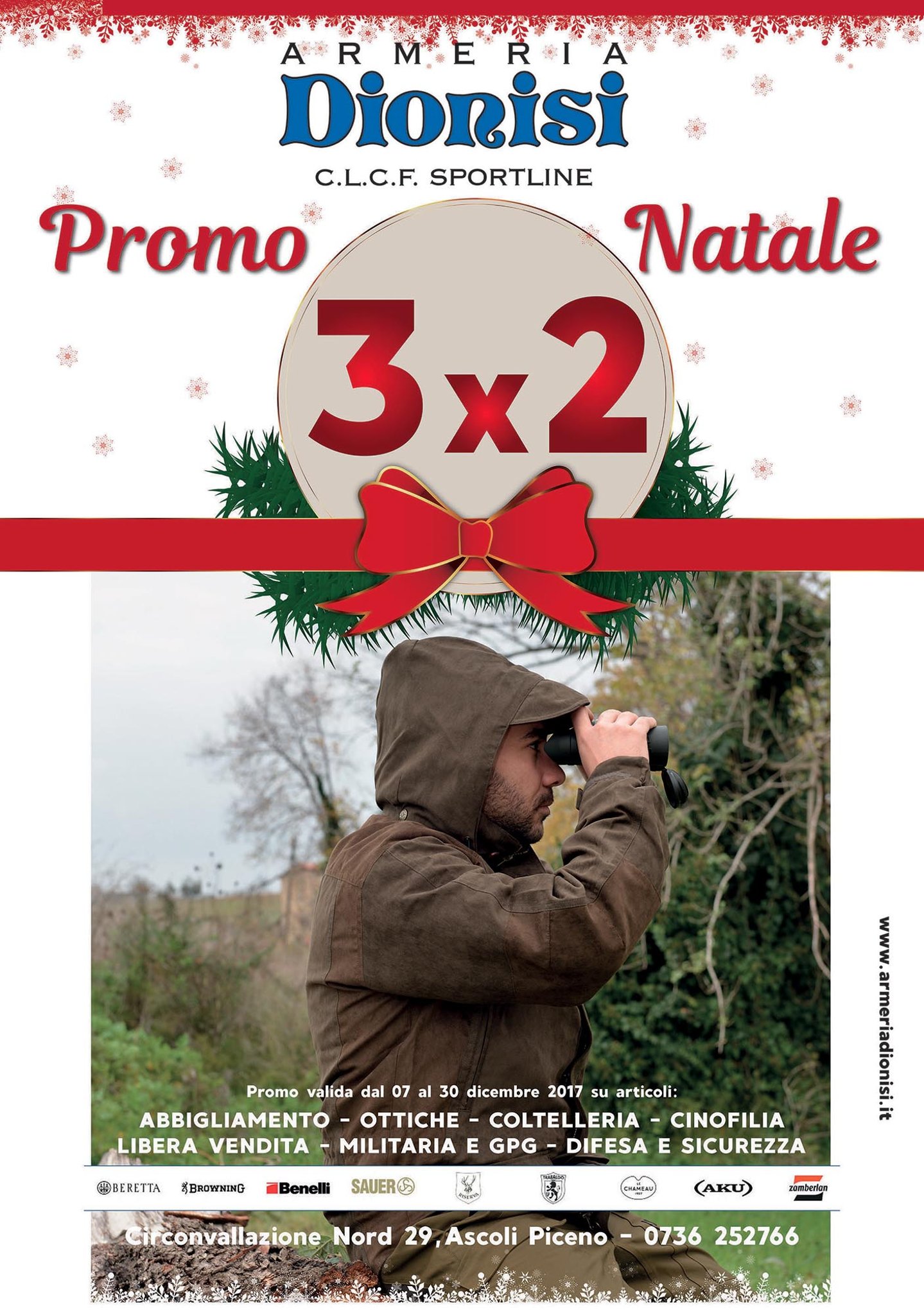 Armeria Dionisi: tempo di promozione natalizia Locandina promo Natale Armeria Dionisi
