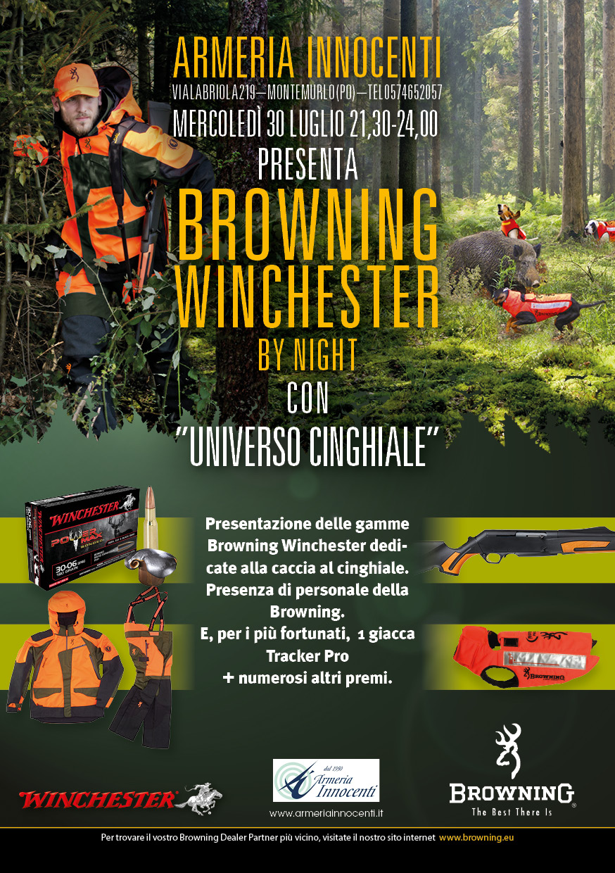 caccia: Browning Winchester by night... Universo cinghiale