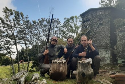 Caccia ai tordi da appostamento con Poli Armi Foto di gruppo
