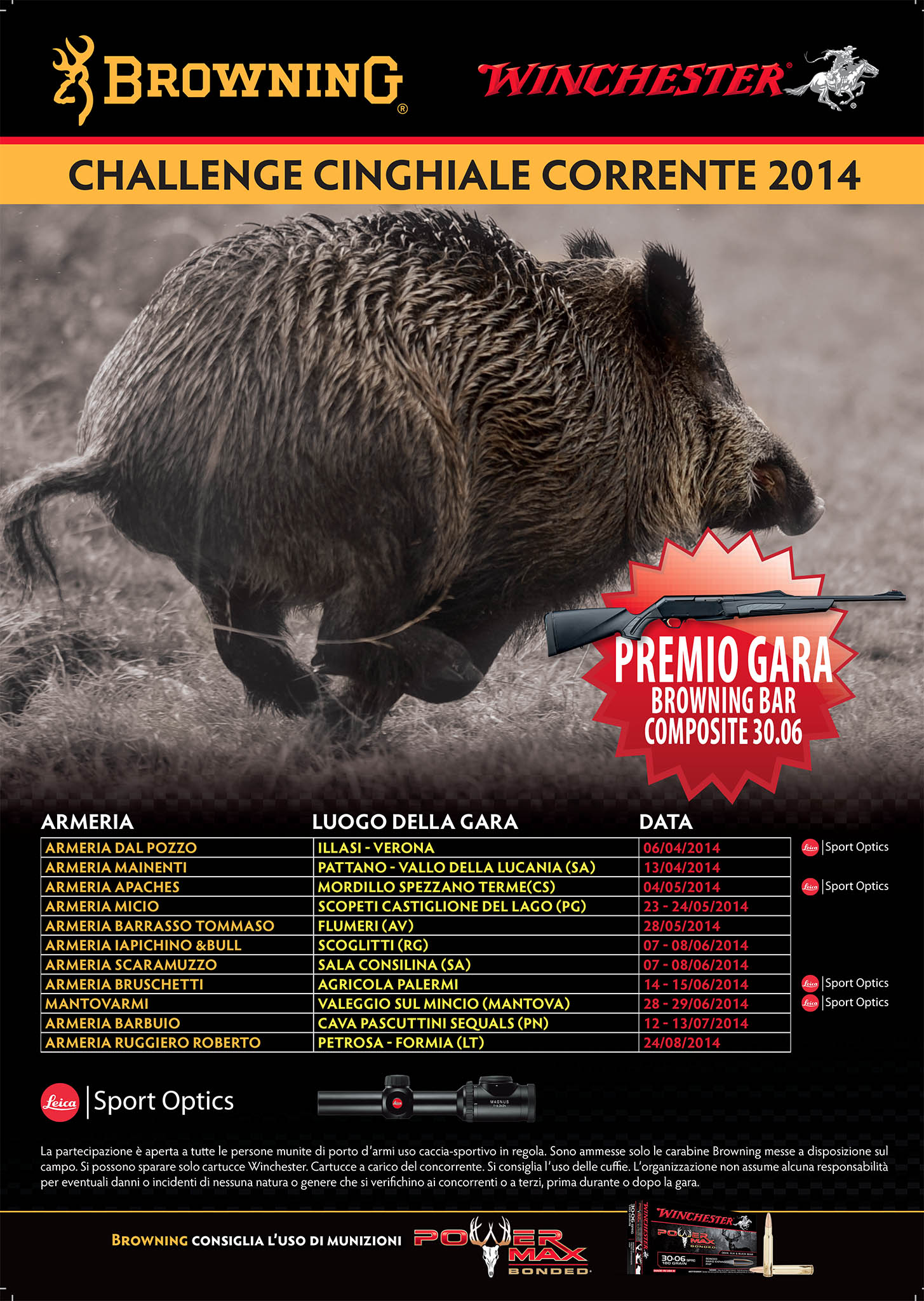 caccia: Cinghiale Corrente 2014... la gara di tiro Browning-Winchester