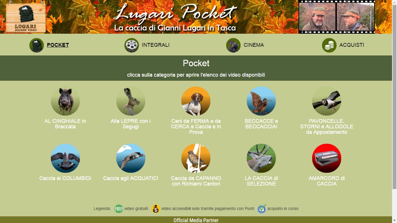 lugari: Lugari Pocket: la caccia in video di Gianni Lugari sempre in tasca