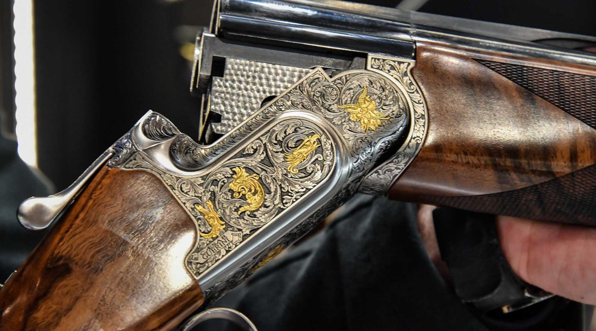 Dettaglio del nuovo fucile Caesar Guerini Invictus III Sporting