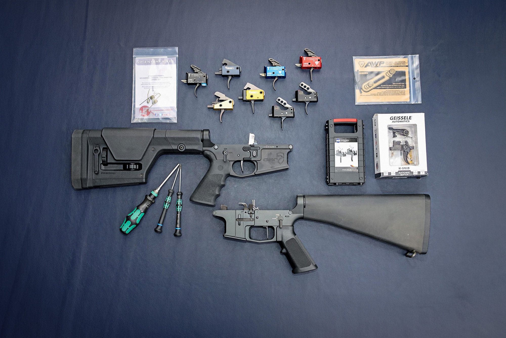 tecnica: Gruppi di scatto per carabine AR-15: confronto tra Geissele, Hiperfire, JP Enterprise, MAK, Timney e Triggertec  tecnica: Gruppi di scatto per carabine AR-15: confronto tra Geissele, Hiperfire, JP Enterprise, MAK, Timney e Triggertec