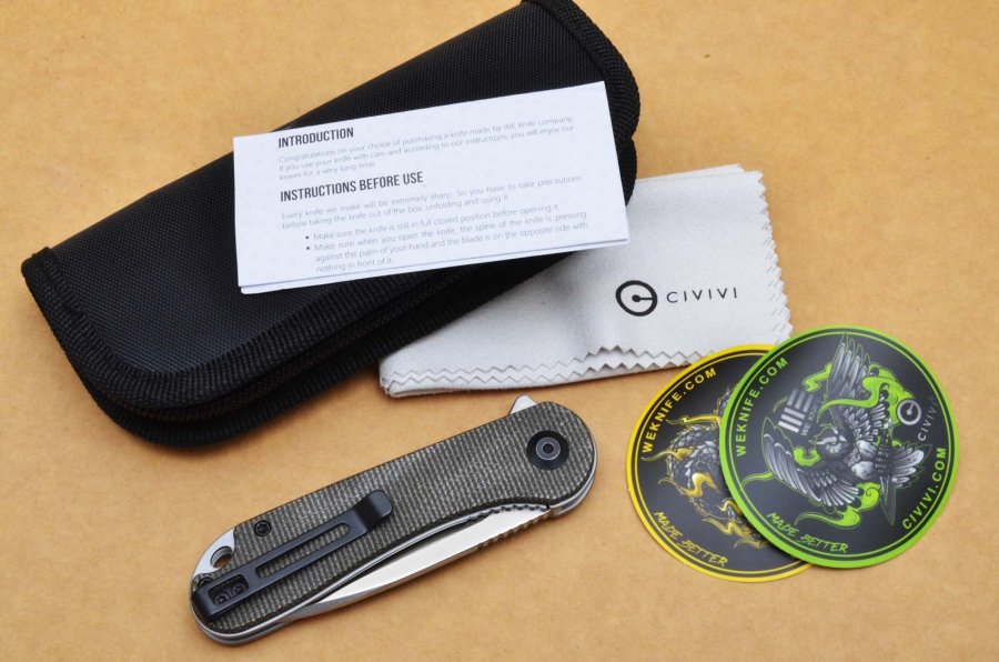 CIVIVI Elementum coltello chiudibile Scatola del coltello CIVIVI Elementum con accessori in dotazione