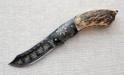 Daniel Cattaneo a Lame sotto i portici Coltello in damasco di Daniel Cattaneo