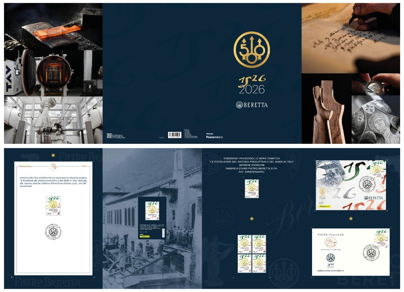 beretta: 500 anni di Beretta: in arrivo il francobollo commemorativo 