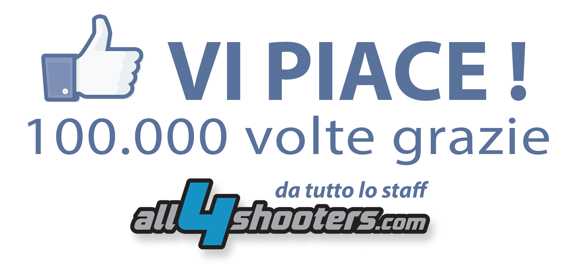All4shooters.com arriva a 100.000 fan!