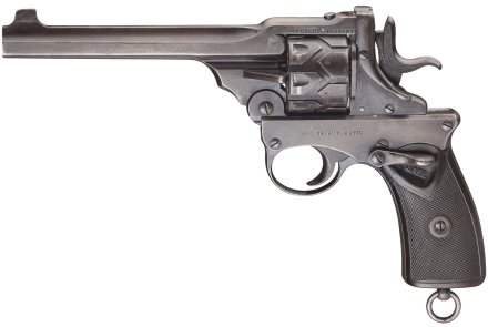 Pistole e revolver da sogno all’asta da Hermann Historica Revolver Webley Fosbery Mod. 1902 lato sinistro