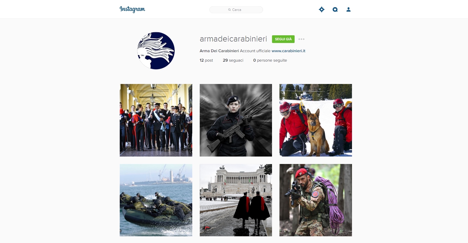 armi-militari: È attiva la pagina Instagram dell’Arma dei Carabinieri armi-militari: È attiva la pagina Instagram dell’Arma dei Carabinieri