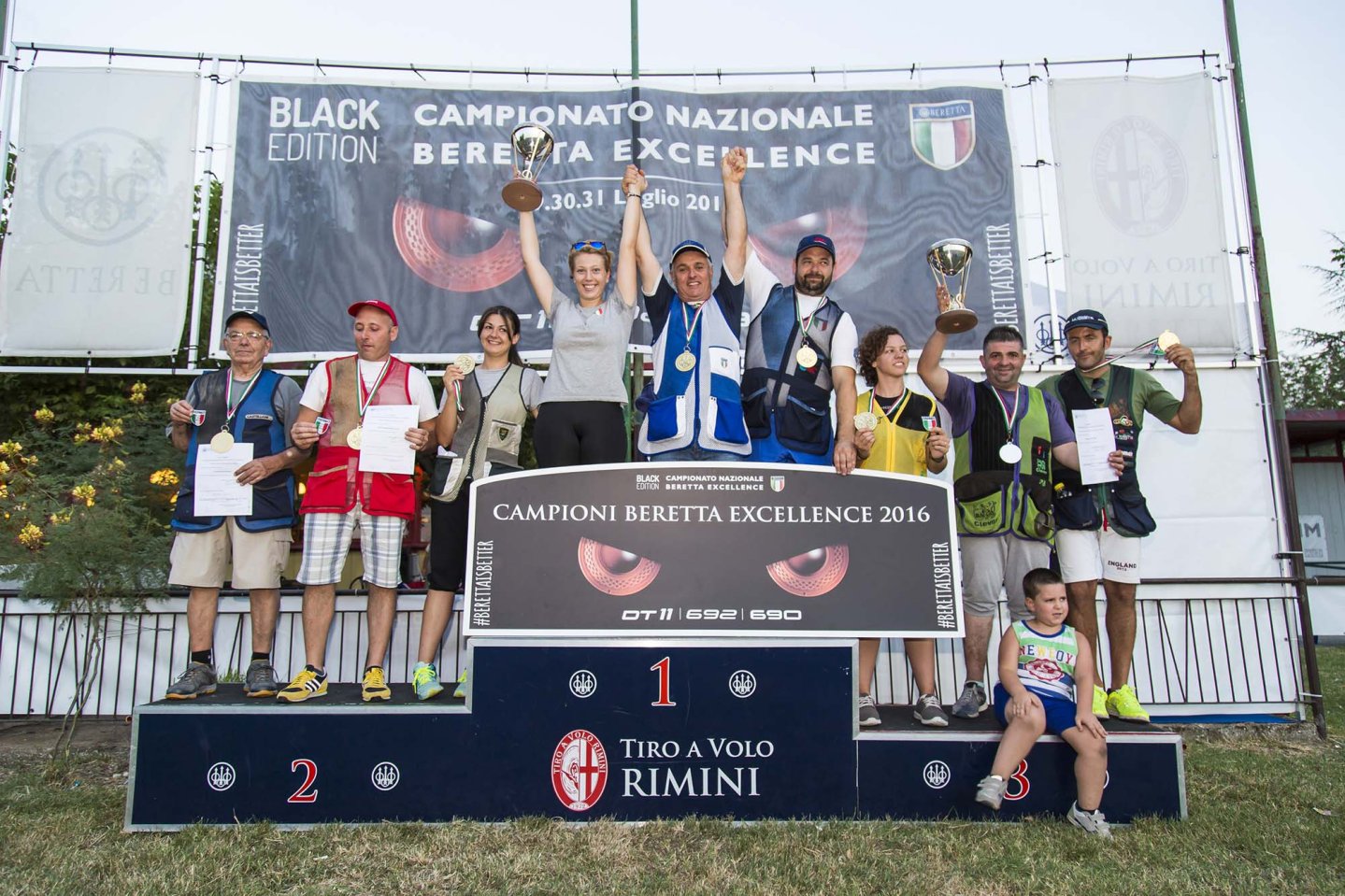 Campionato Nazionale Beretta Excellence 2016 Podio vincitori Campionato Italiano Beretta Excellence 2016