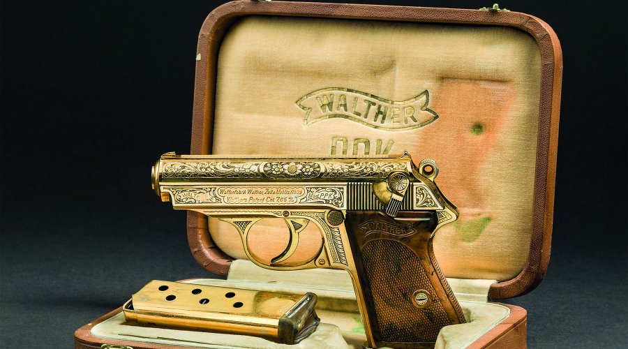 Una collezione di armi Walther all'asta da Hermann Historica Walther PPK ZM dorata