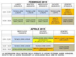 I corsi CONARMI di febbraio-aprile 2015! I corsi CONARMI di febbraio-aprile 2015!
