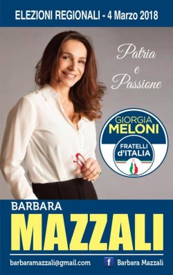 Nove domande a Barbara Mazzali Manifesto elettorale Barbara Mazzali
