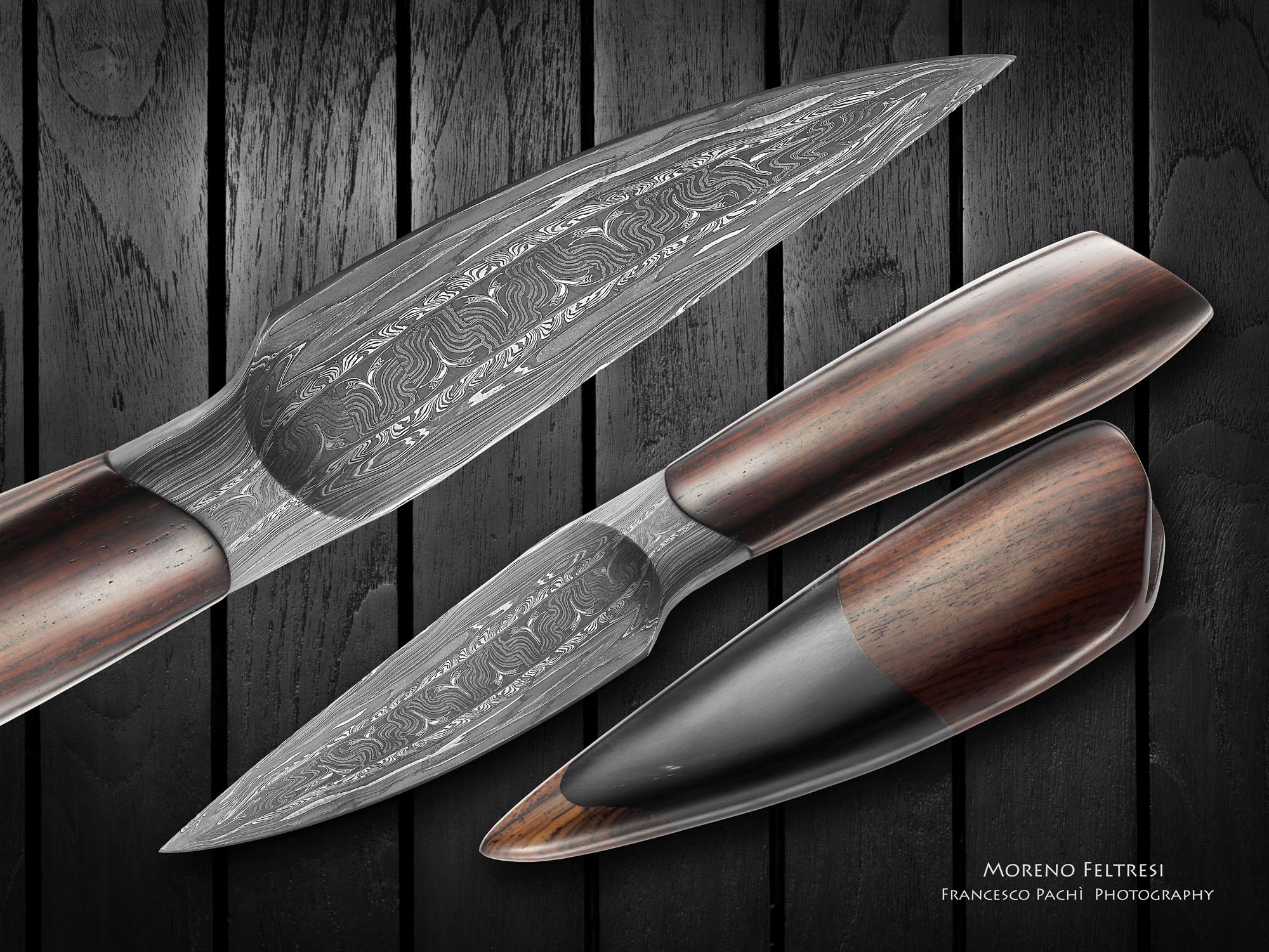 cultura: Coltelli: Moreno Feltresi e la nuova strada del damasco artistico