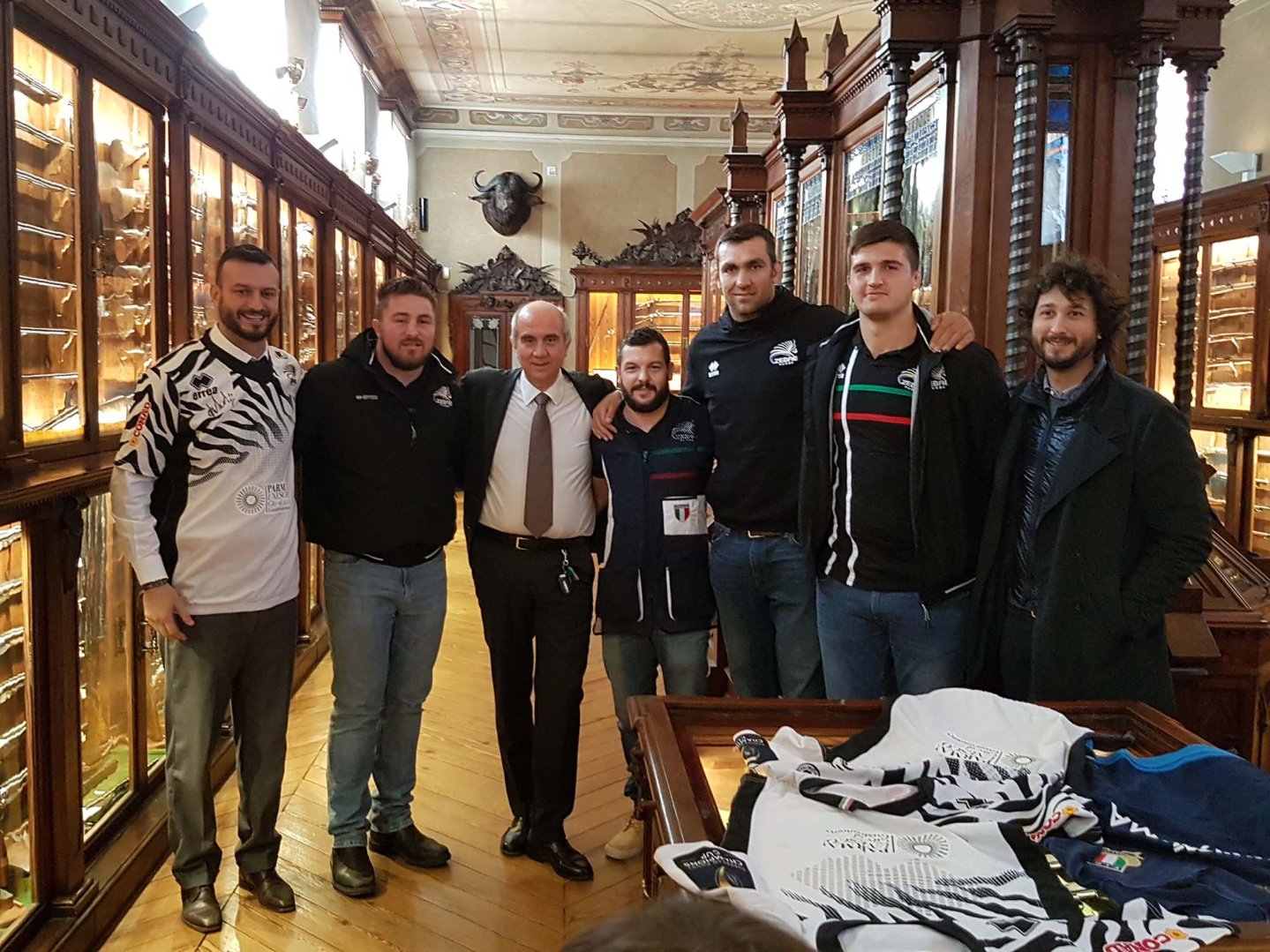 Foto di gruppo Zebre del Rugby da Beretta