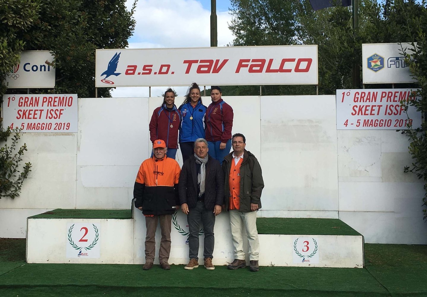 Primo Gran Premio Skeet ISSF 2019 Il podio delle Ladies al Gran Premio di Capua.