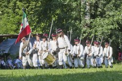 Rievocazione storica. La battaglia di Solferino nel suo 156° anniversario volontari nelle fila sabaude