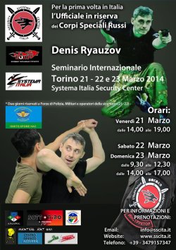 Systema Italia: corso internazionale a Torino! Systema Italia: corso internazionale a Torino!
