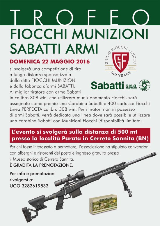 Trofeo Fiocchi Munizioni Sabatti Armi