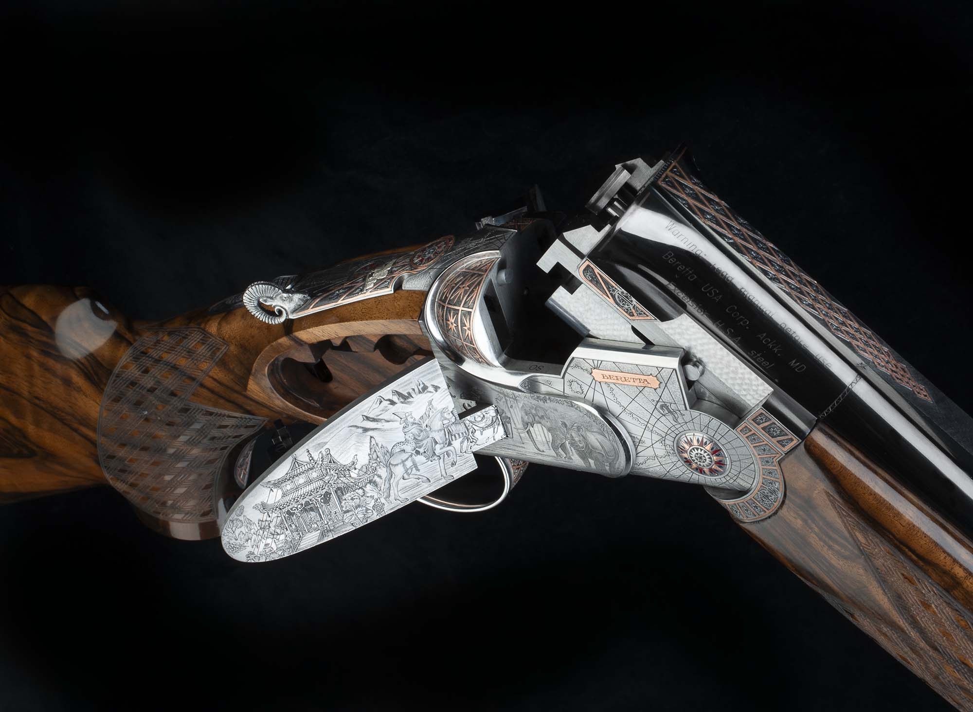 beretta: Un sovrapposto Beretta SO Sparviere in edizione speciale e unica, per ricordare la figura di Marco Polo