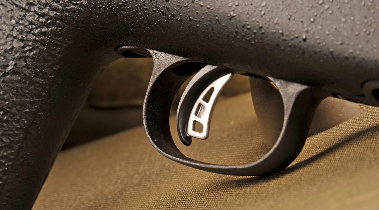 E’ ben evidente la leva attuatrice dello scatto AccuTrigger