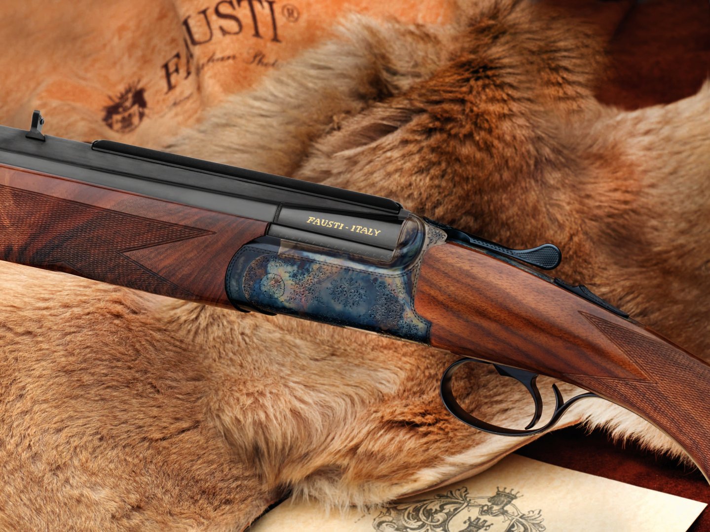 Fausti Italyco Express Dettaglio del fucile Fausti Italyco Express calibro 9,3 x 74 R