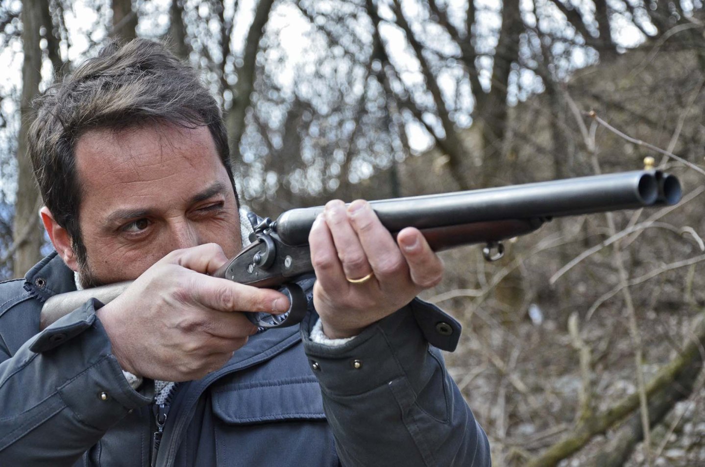 I fucili vintage di DR-15 Custom Doppietta "vintage" DR-15 Custom al tiro